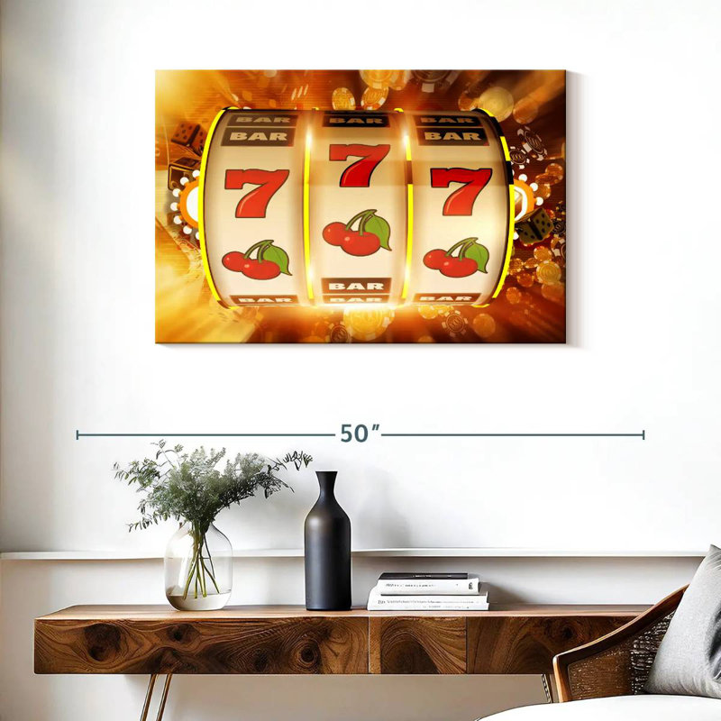 Senne Casino Slot Machine Win, 24" H x 36" W