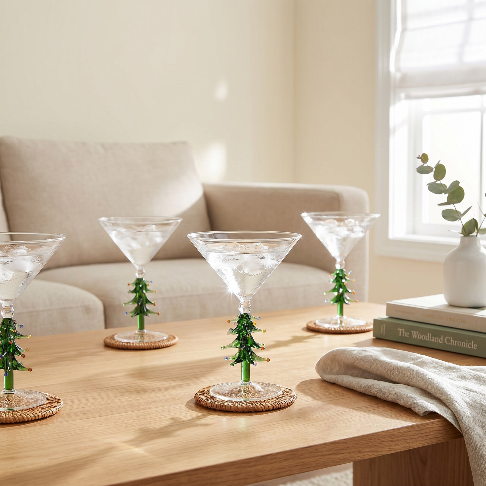 Leihlani Martini Glass, Green