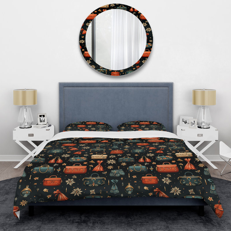 Ensemble de housse de couette Fashion Luxuy, Housse de couette pour grand lit et 2 taies décor