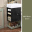 Meuble-lavabo de 20 pouces avec lavabo en céramique, armoire de rangement en panneau de fibres à densité moyenne avec tiroir, tablette latérale - meuble-lavabo moderne peu encombrant pour les petites salles de bain-797912537
