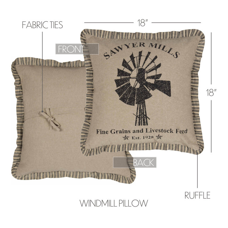 Sawyer Mill Blue Barn Star Pillow - 18x18