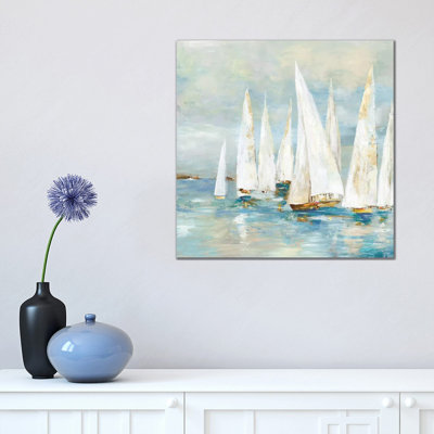 Voiliers blancs de Allison Pearce, reproduction d’art