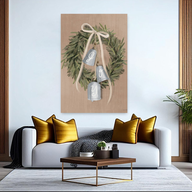 Joy Bells, art contemporain rustique, H 60 po x l 40 po