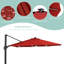 11Ft Large Lighted Cantilever Umbrella with Base-509748621