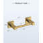 Porte-papier hygiénique mural en or brossé, porte-rouleau de papier hygiénique double fixation moderne pour salle de bain-94339901