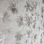 Papier peint floral avec perle métallique, or et perle blanche