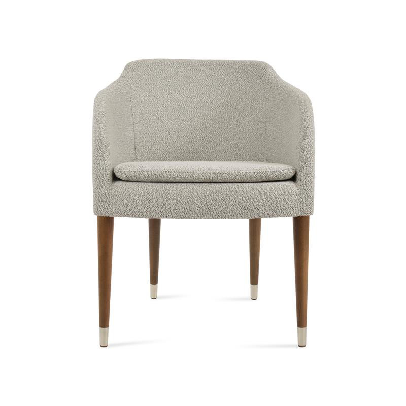Fauteuil Buca, Blanc / gris
