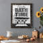 «Bath Time», art textuel sur toile-453051486-453051481