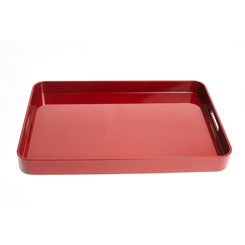 Lacquer Tray - Red - Large, Red, 2" H x 24" W x 12" D