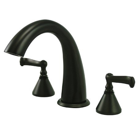 Royale Double Handle Deck Mounted Roman Tub Faucet, Oil Rubbed Bronze