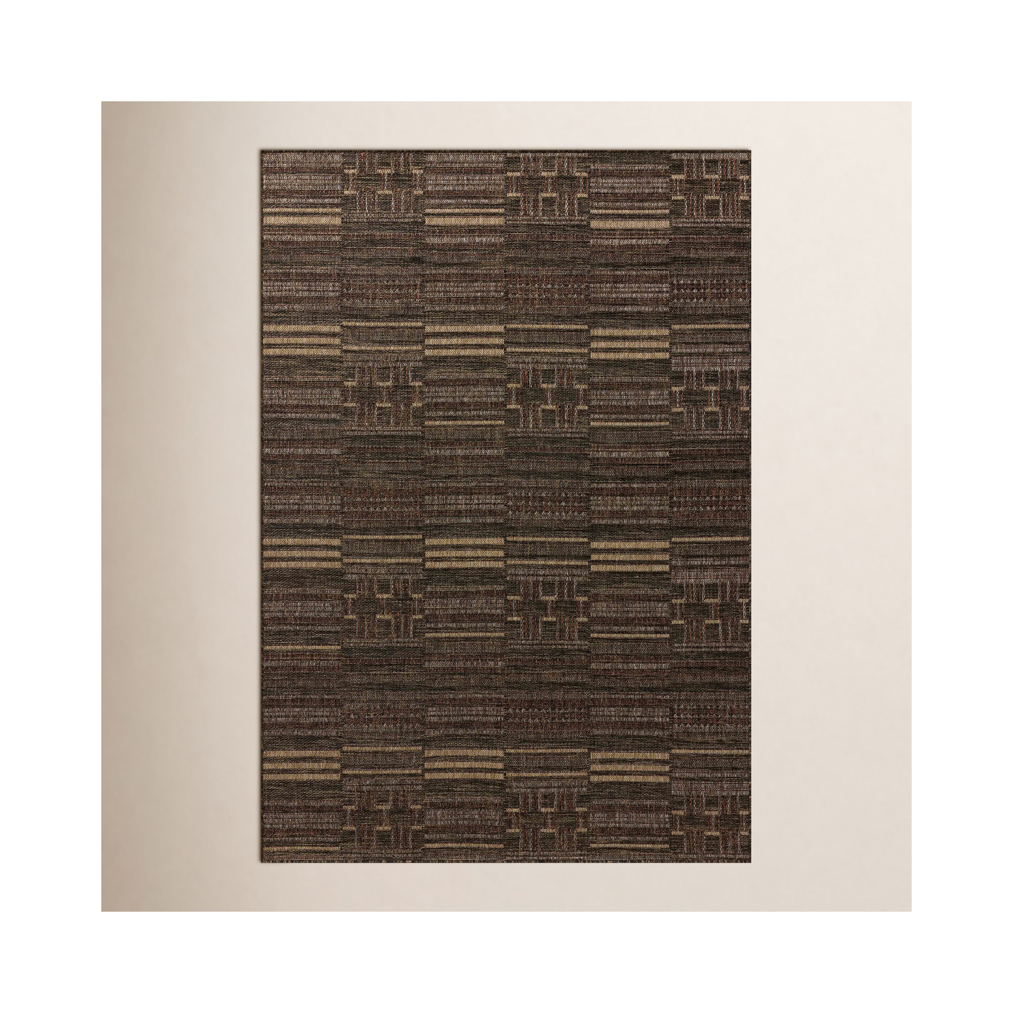 Gracie Oaks Altia Spice / Tobacco Indoor / Outdoor Area Rug, Rectangle 9'2" x 13'
