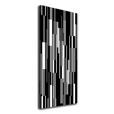 Black And White Lines - Wrapped Canvas Print