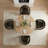 5-Piece Mid-Century Round Dining Set With Oak Finish Pedestal Table For 4-1860132058