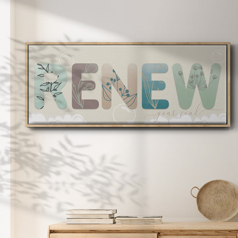 «Renew Your Soul», toile encadrée, H 8 po x l 20 po