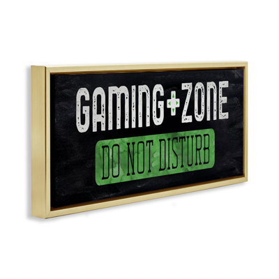 Do Not Disturb Gaming Zone Floating Frame, design by CAD Designs