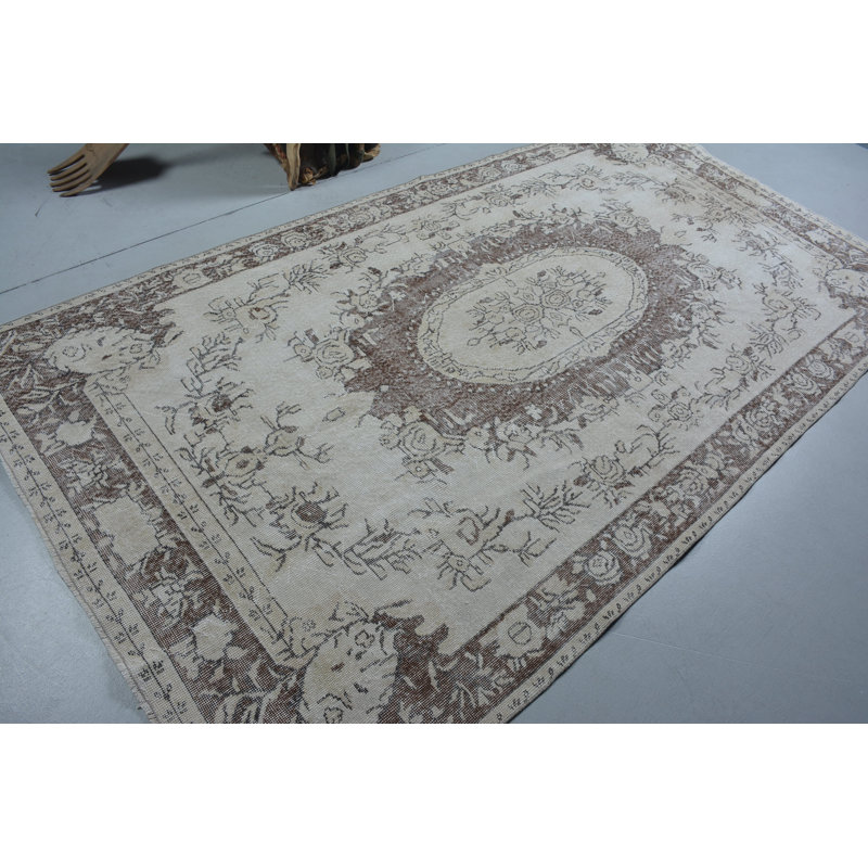 Tapis rétro, tapis décoratif brun, tapis frais, tapis tissé à plat, grands tapis de 5,2 x 9,9 pi, tapis turcs