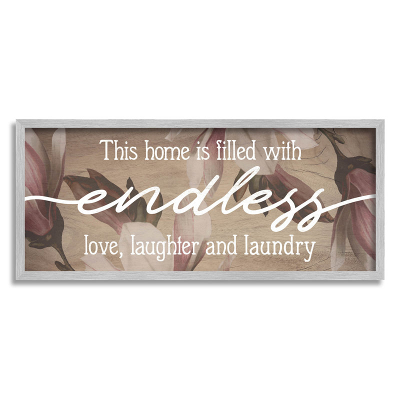 "Endless Love Laughter Laundry", art de la giclée encadrée par Lil 'Rue, H 13 po x l 30 po x P 1,5 po