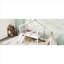 Structure de lit simple de style mezzanine simple avec glissade et échelle, style pin blanc massif