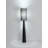 Modern minimalist iron and fabric floor lamp.