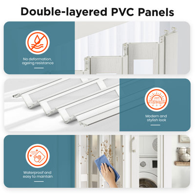Paneled Acrylic and PVC/Vinyl Accordion Door