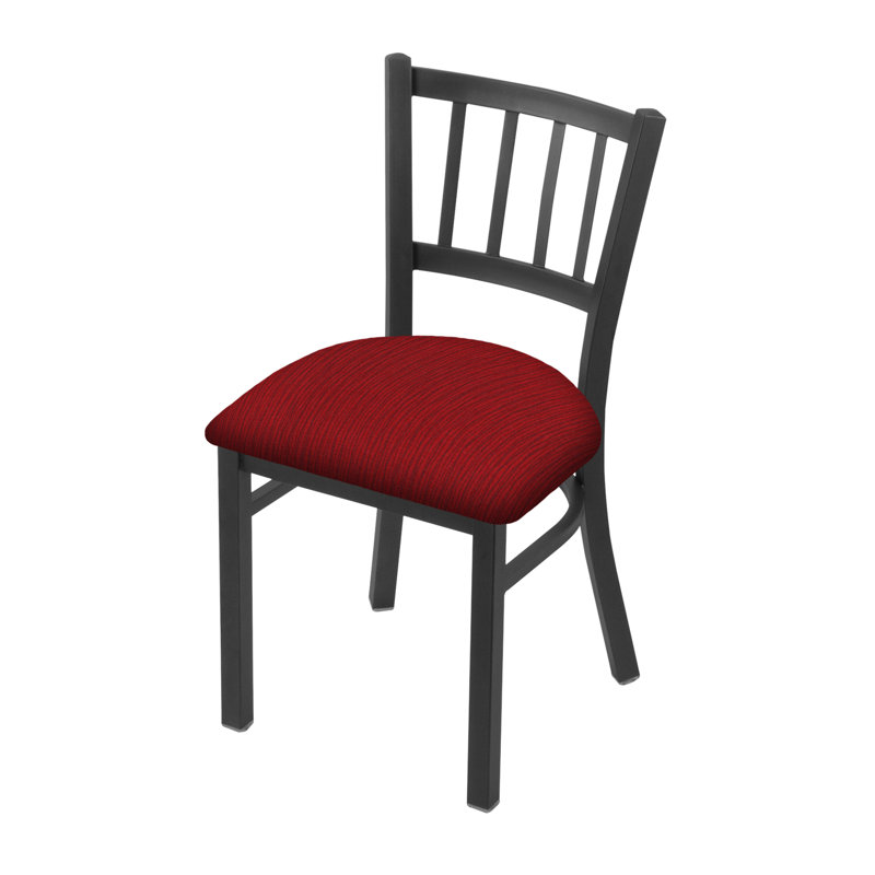 Chaise Contessa 610, Tissu graphique coquelicot, Étain