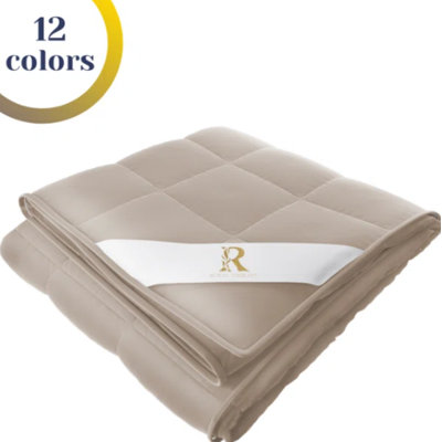 Royal Therapy Weighted Blanket, Heavy Cotton with Premium Glass Beads, Warm and Cozy