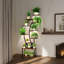 Support pour plante d'intérieur avec lumières de croissance, support pour plante d'intérieur à 9 niveaux, tablette de plante en métal de 63 po, support pour plante haute, plusieurs supports d'intérieur pour le salon, patio