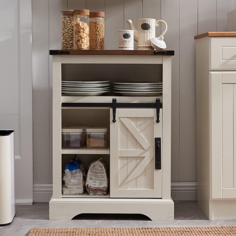 Taeron Oak Freestanding Bathroom Cabinet, White