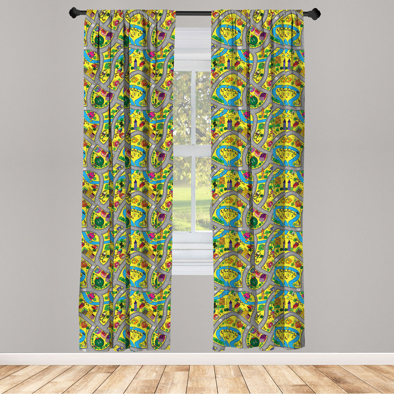 Room Darkening Sliding Panel Pair, 28" x 84", Yellow