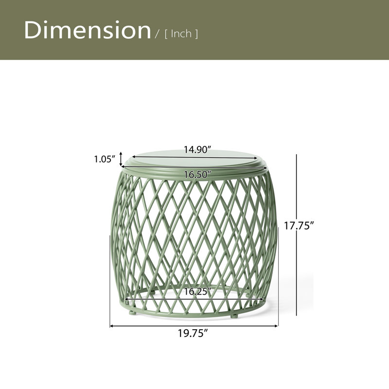 19.75 SIDE TABLE, Green
