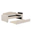Twin Size Upholstered Daybed With Storage Armrests, Trundle And Bluetooth Audio System-1460889258