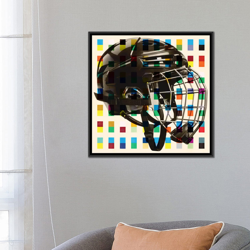 « canada », impression sur toile mask, H 26 po x l 26 po x P 1,5 po, Toile avec cadre noir, Pas de tapis