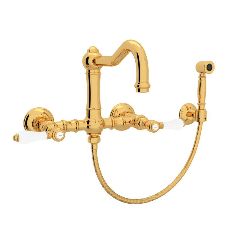 Acqui® Bridge Faucet with Accessories, Italian Brass