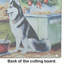 Siberian Husky Christmas Cookies Glass Cutting Board