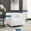 Fauteuil pivotant en velours Conjure-711311222