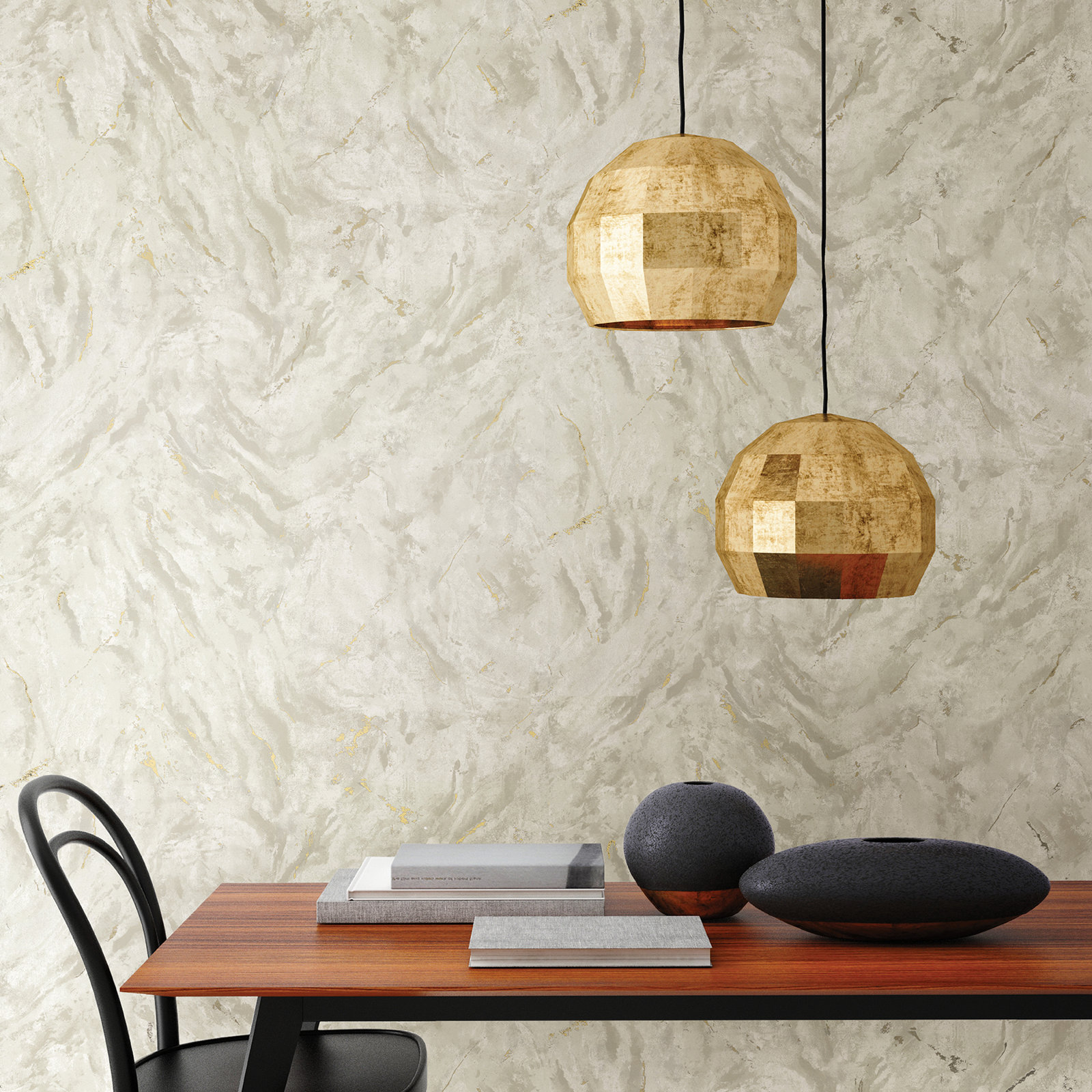 Aruba Marble Wallpaper, Taupe
