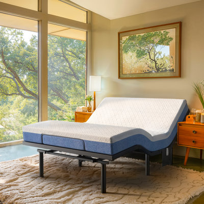 Taha  Adjustable Bed Massaging Zero Gravity Wireless Remote & Massage-APP Head & Foot Incline