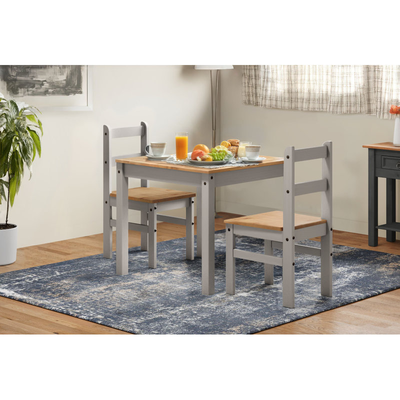 Palmea 2 - Person Dining Set, Grey, Grey