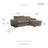 Caisse 98" Modern & Contemporary Microfiber 2-Piece Sectional Sofa with Integrated Pull-Out Sleeper Bed, Adjustable Headrests & Hidden Storage Chaise-814607698