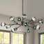 Spoffo 15 Light Sputnik Sphere Chandelier Kitchen Island Pendant Lamp With Glass Lampshade-699826902
