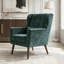 Chaise d'appoint moderne en chenille avec coussin lombaire et pieds en bois-1655508867