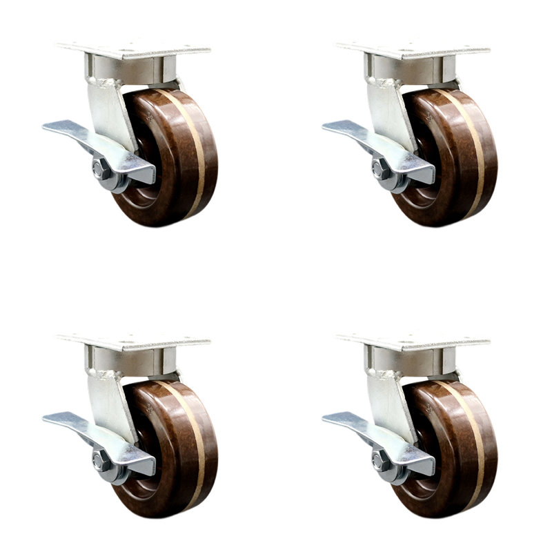 Kingpinless High Temp Phenolic Swivel Caster