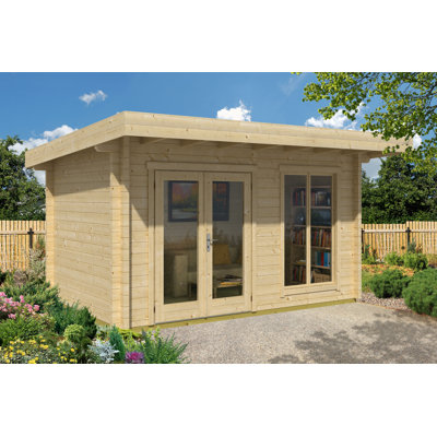 Lasita Dorset 71 - 13.5 x 8.5 Ft. Premium Log Cabin With Tempered Double Glazing (70mm)
