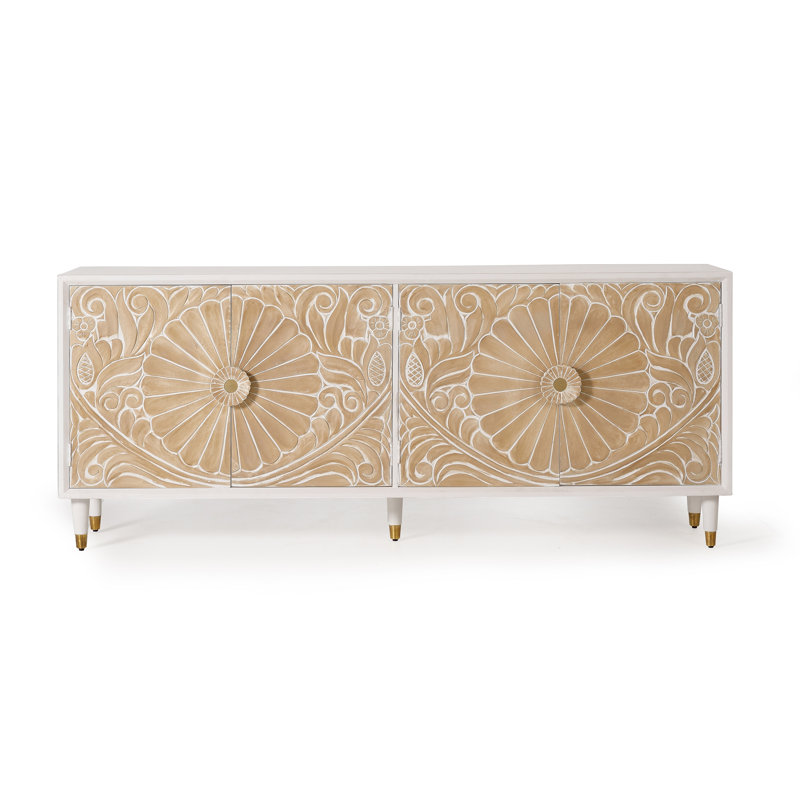 Junious 190cm Solid Wood Sideboard