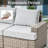 Outdoor Rattan Woven Sofa With Luminous End Table And Swivel Chair-102744628
