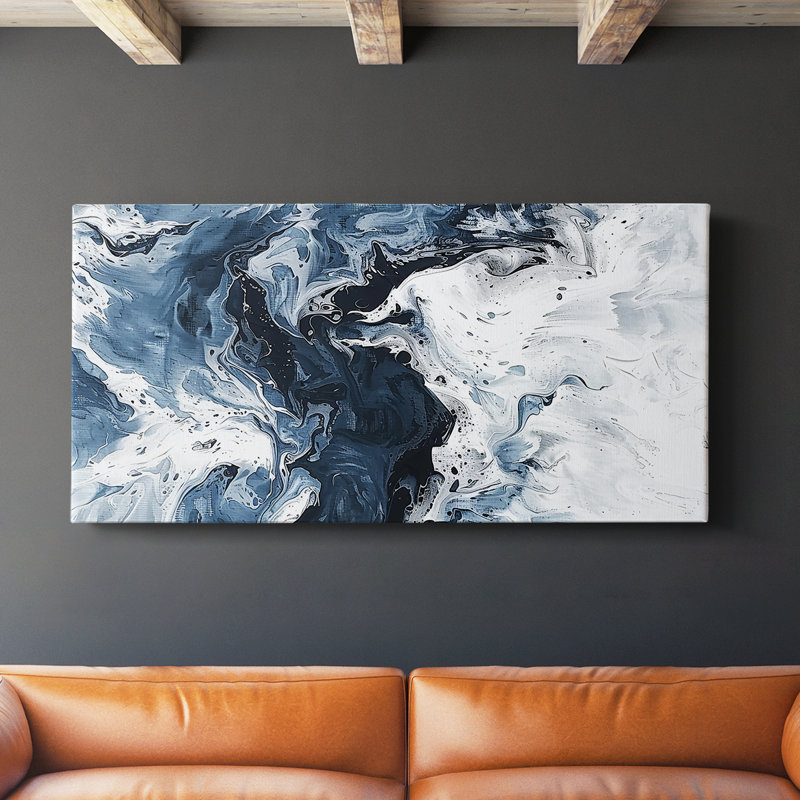 Abstract Series 10 #XCVII-Gallery Wrapped Canvas, 16" H x 32" W