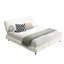 Tête de lit tapissier pour lit plateforme grand format, capitonnage à boutons à coutures losangées, sommier avec support en lattes de bois, aucun sommier nécessaire-1076079333