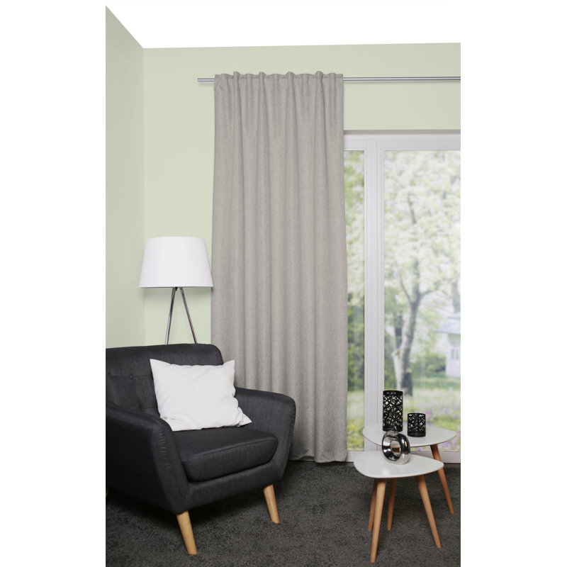 Monier Blackout Curtains, Taupe, Width 450 x Drop 245 cm