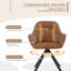 48.5cm H Vintage Faux Leather Upholstered Dining Chairs-134901789