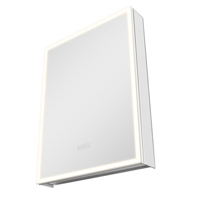 Lighted Medicine Cabinet with Mirror, 24 x 32 in Recessed or Wall Mount, 3 Color Dimmable LED Bathroom Medicine Cabinet with Magnifying Mirror, Adjustable Shelve Storage, Memory Defog Function